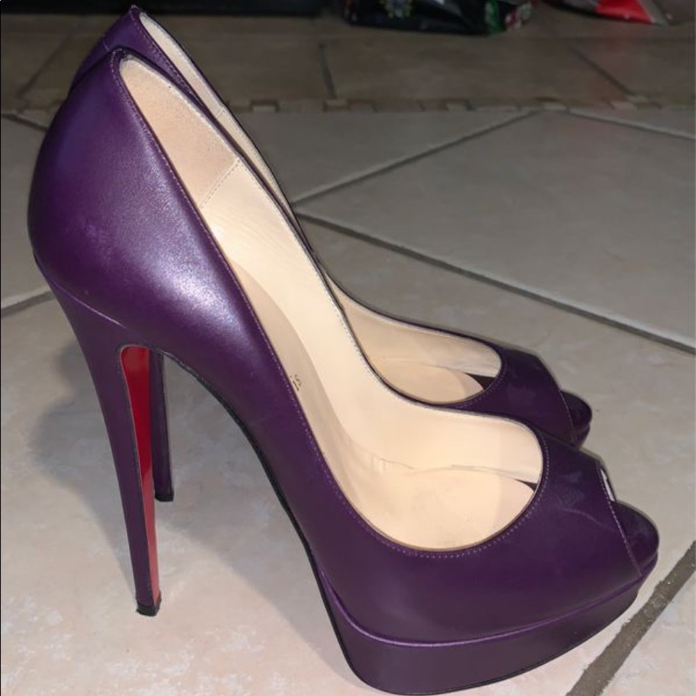 Louboutin Leather Peep-toe Platform
